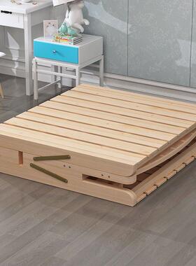 新品折叠床单人办室午睡床出租房实公木床硬板床VDU不1米小床占床