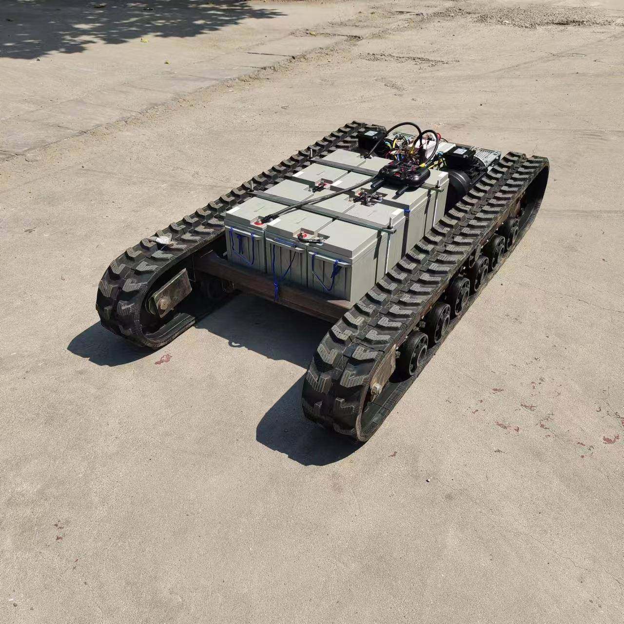 东电动带履底盘BQL生产厂山胶橡钢制履带底盘运输车机器人底盘