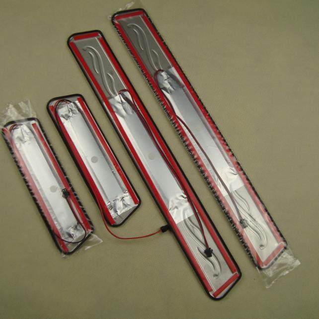 欧asra不锈钢带灯宾门槛条as宝trat144迎踏板