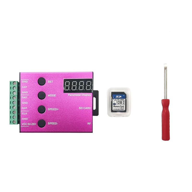 T-100GFR0控制器灯ED彩带控制器5V-24V通用幻带显示屏可编程SDL卡