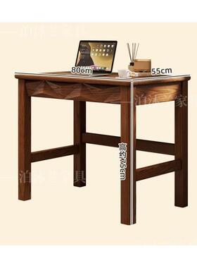 北实木橡餐书椅中古风钻石桌（美红OYS木）