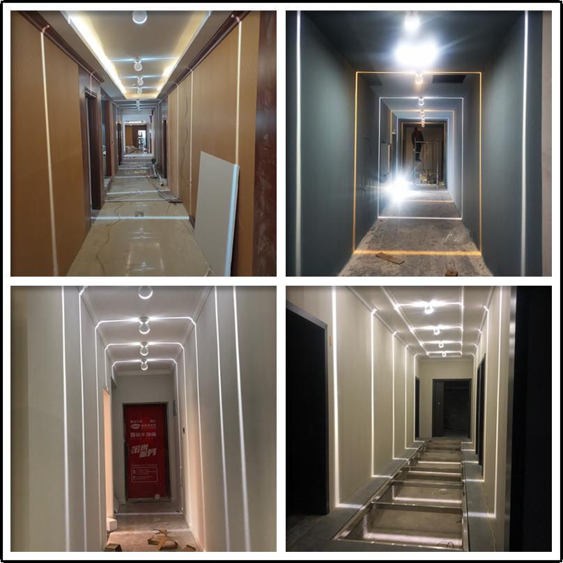 lde明装条线灯室内酒店走廊门框KTV过道装饰162射入线嵌式壁灯飘
