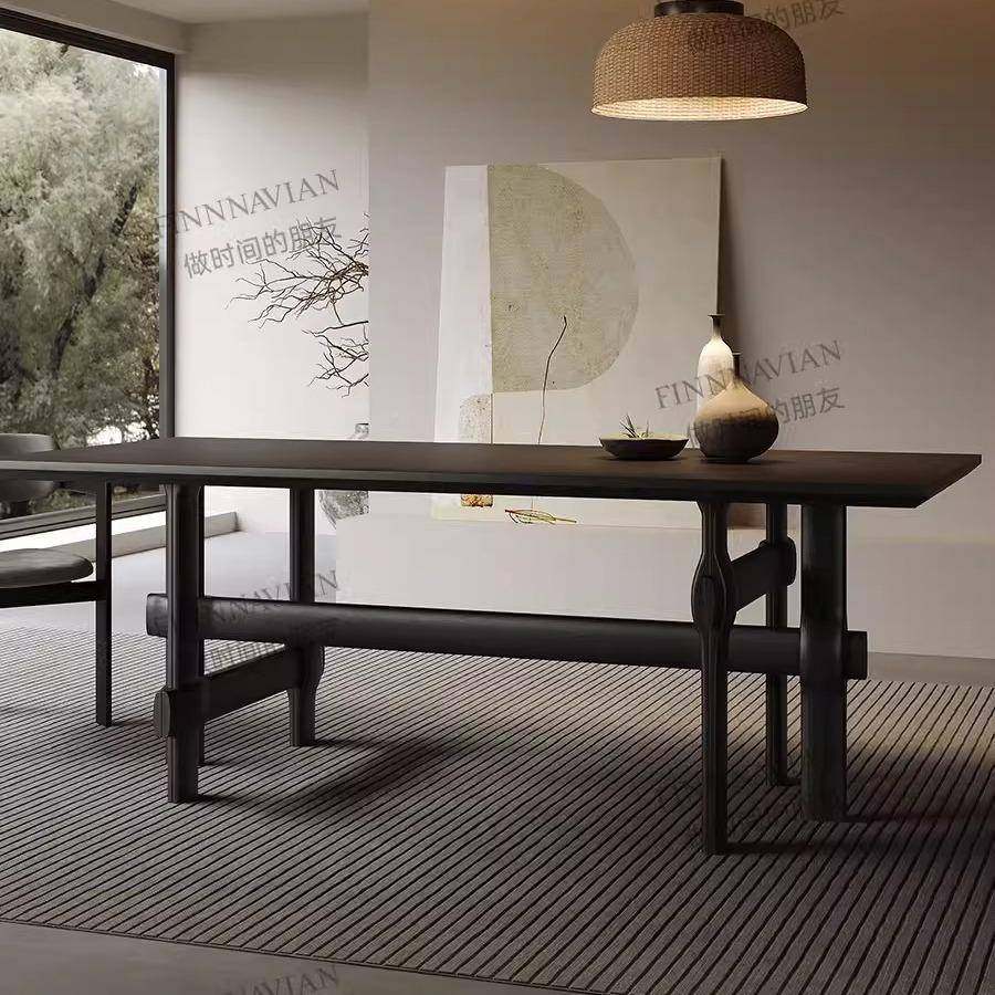 中实木长方形古端餐桌用设计95632高师创意办公桌家茶桌简约别墅,商业/办公家具,餐桌椅系列,淘宝优惠券,粉丝福利购,淘宝优惠卷