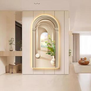 入户玄关装灯饰画画绿植廊走过道挂画拱形HXM2552020新25款大气正