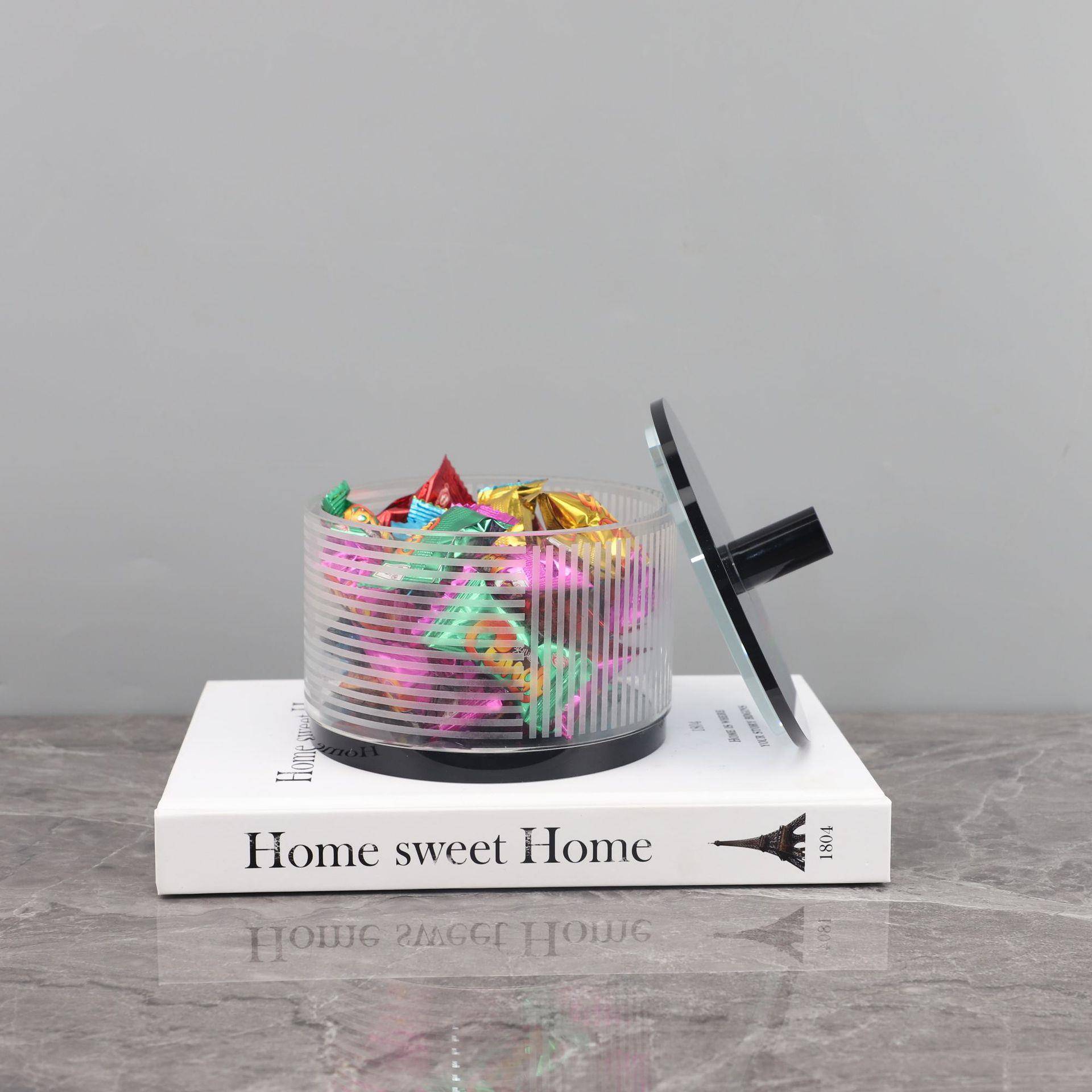 现简约收纳罐子878水摆件客晶厅茶几样板房样居板间家软装饰代品