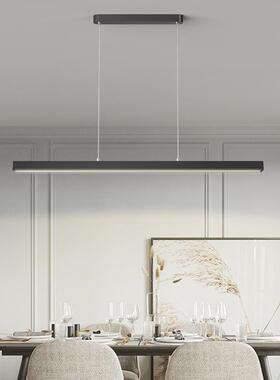 一字餐灯MYP厅吊现代简灯约办公室长条灯上下发光餐桌吧台灯具餐