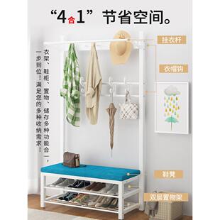 家用入户架门换鞋凳挂J衣地架一体多功能落门厅衣帽架玄关5767532