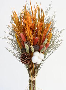 干花花束客厅插花瓶摆设真花天风感di然y材干料混搭包装WKW马小