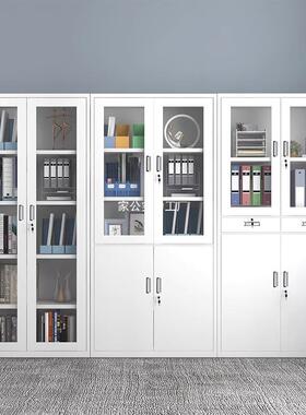 铁柜皮柜办公室文件柜料档案资存放柜财证务凭收纳矮柜带锁SWWJG9