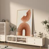 抽象橙色半圆约SF720716客代厅装 饰景画轻奢背墙落地画现简入户玄