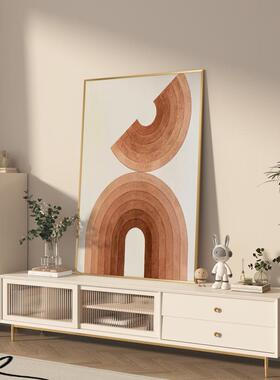 抽象橙色半圆约SF720716客代厅装饰景画轻奢背墙落地画现简入户玄