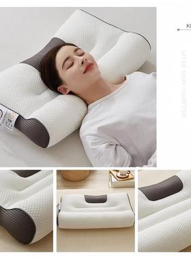 觉4DCzt69578牵引枕头枕芯护颈椎助睡眠专用睡贵富枕包学生宿舍男