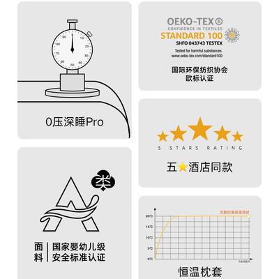 新某ya朵酒深店同款慢款回弹睡太空记忆棉护枕零压力SGD颈枕头