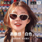 ISUE太阳镜女防紫外线猫眼复古时尚 气质潮流高级百搭眼镜偏光M01