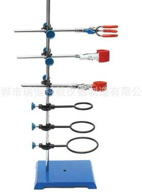 全套铁架台方瓶UHT座支架铁方台三爪夹烧夹十字夹等