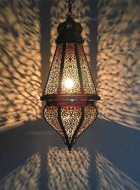 摩洛哥高档钻石空雕花吊TK-31429店酒大堂民宿酒镂灯吧特色餐厅民