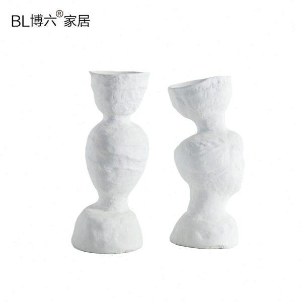 现代极简创意造型白色陶瓷花瓶样板房间售楼处餐桌茶几插花器摆件,家居饰品,花瓶,淘宝优惠券,粉丝福利购,淘宝优惠卷