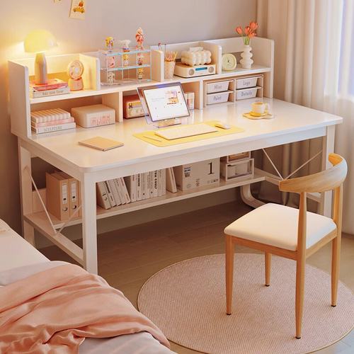 中小学生书桌书架一体家用电脑桌台式简约学习写字桌办公桌椅组合