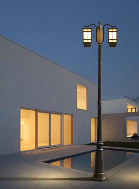 户外庭院灯防水led高杆小区花园双头路灯公园广场别墅园林景观灯