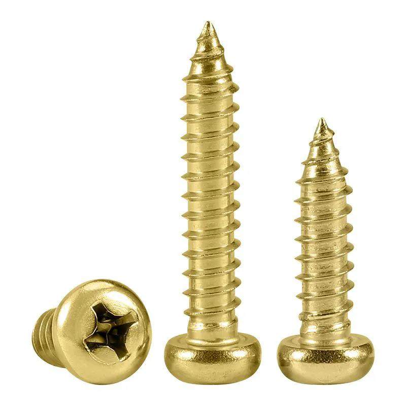 304不锈钢PA十字圆头自攻金色螺丝M3.5/M4.2/M5/M6盘头镀金自攻螺,纺织面料/辅料/配套,纺织机械配件,淘宝优惠券,粉丝福利购,淘宝优惠卷