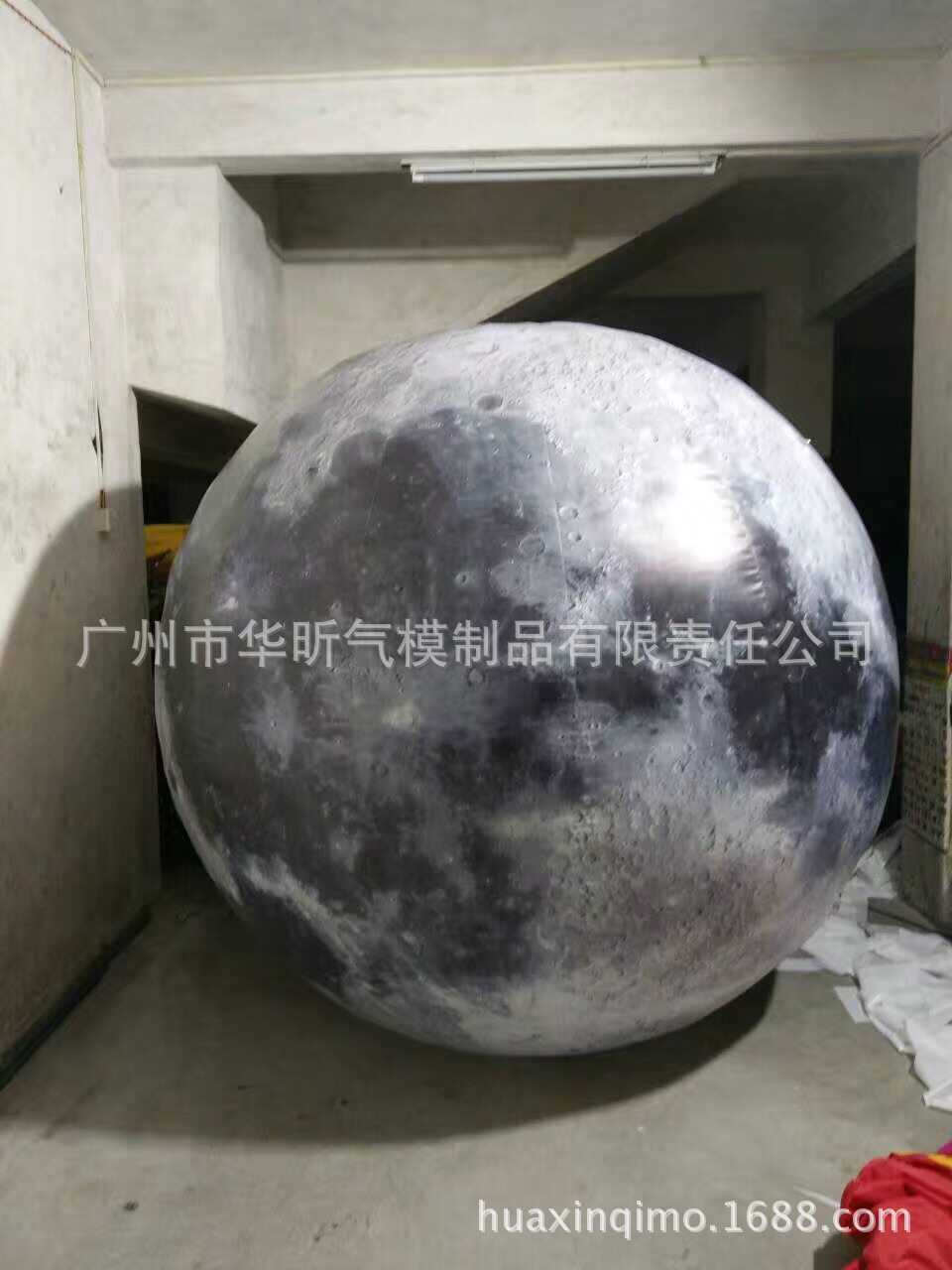 2米充气月球月球气模飘空充气月球升空月亮球夜光月亮球