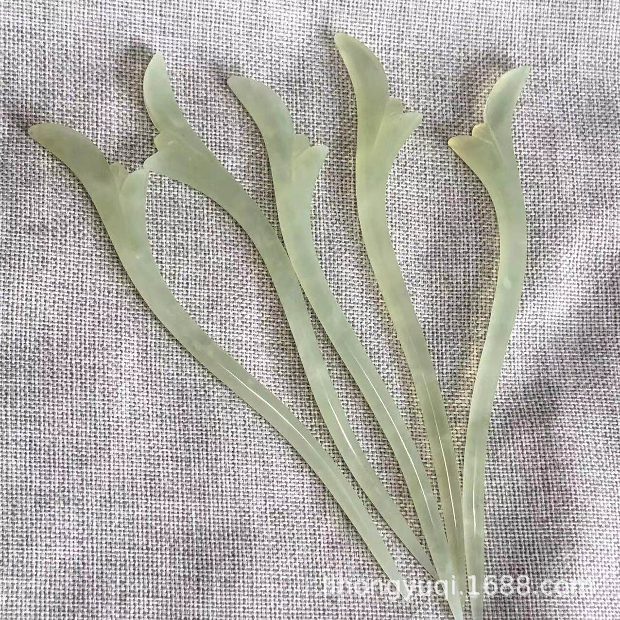 岫玉发簪批发玉兰花发簪