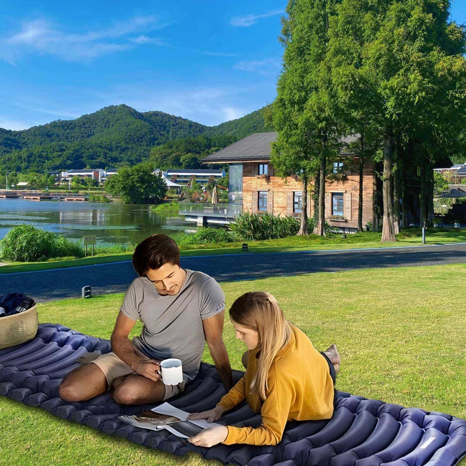 工厂现货，户外脚踩充气垫，便携式露营床垫，防潮，带收纳袋,纺织面料/辅料/配套,纺织机械配件,淘宝优惠券,粉丝福利购,淘宝优惠卷