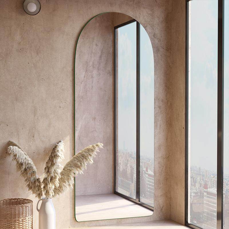 M*无框穿衣镜全身壁挂镜子贴墙自粘挂墙上免打孔粘贴拱形试衣镜家,纺织面料/辅料/配套,纺织机械配件,淘宝优惠券,粉丝福利购,淘宝优惠卷