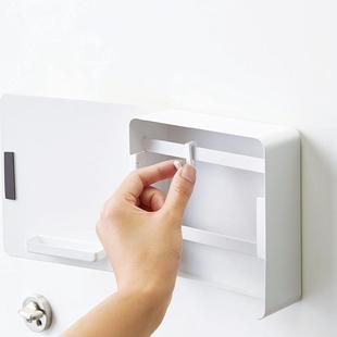 家用磁吸壁挂钥匙挂钩收纳架玄关卧室墙免打孔壁挂架多功能用