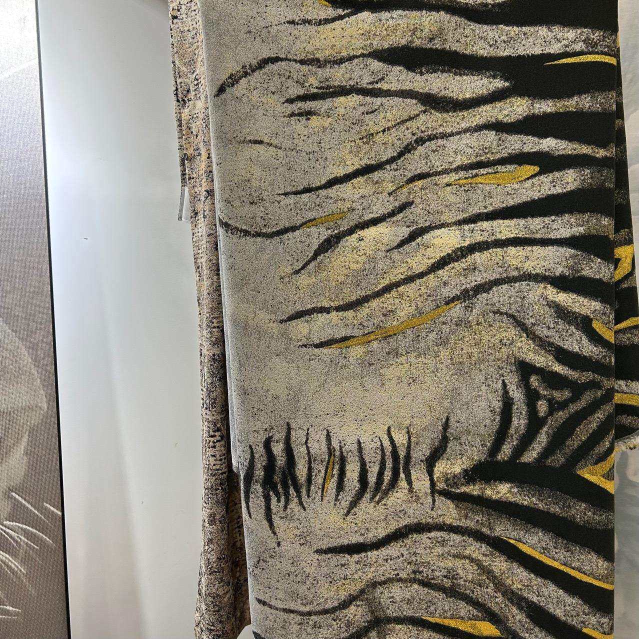 定位花动物图案整幅沙发盖毯色织提花面料样板房窗帘布沙发布面料