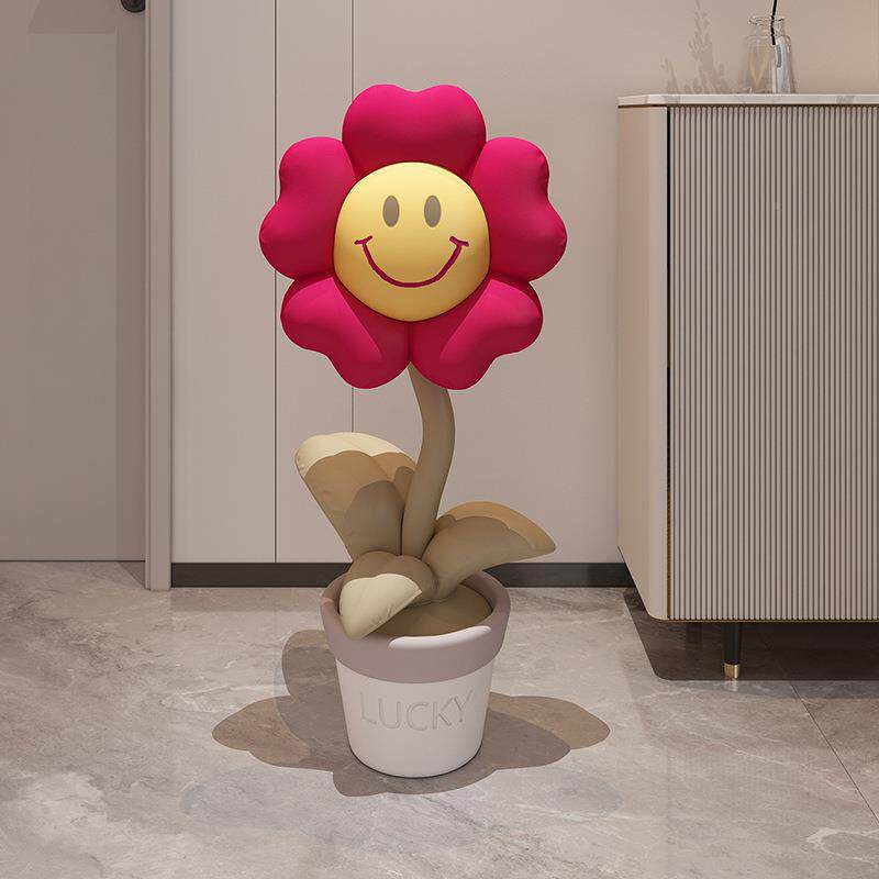 染有钱花落地摆件春客厅沙发电视旁MMN家居饰柜品招财乔迁开装业