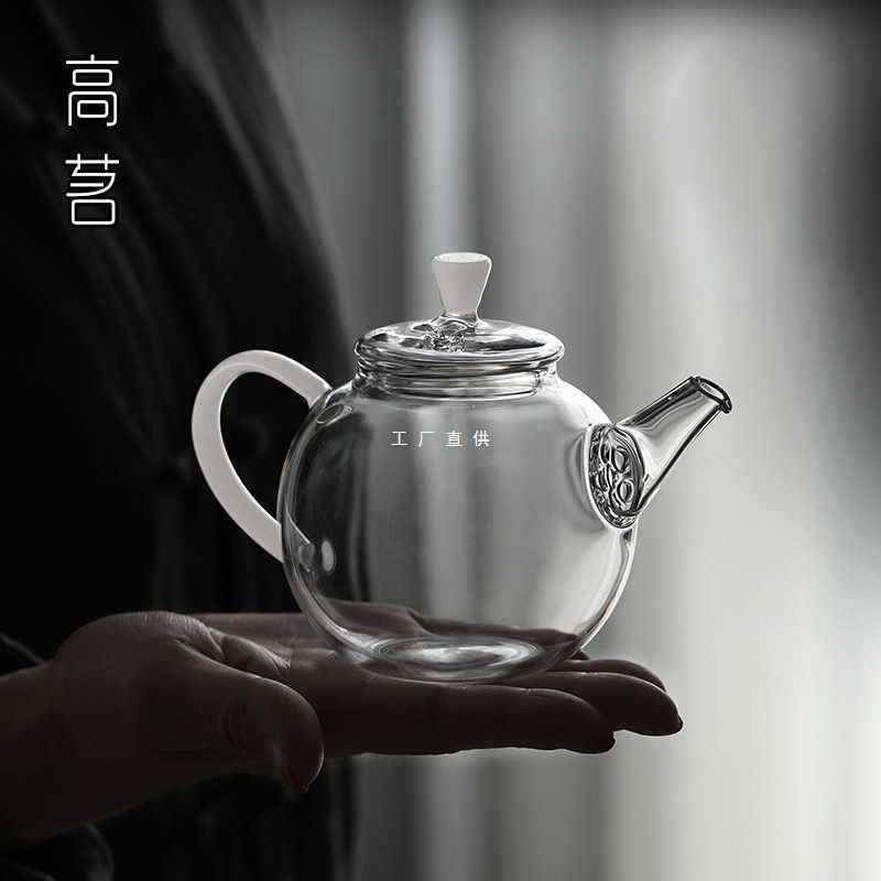 一人喝小茶壶一人用可加热玻璃单壶对嘴迷你泡茶壶办公室过滤