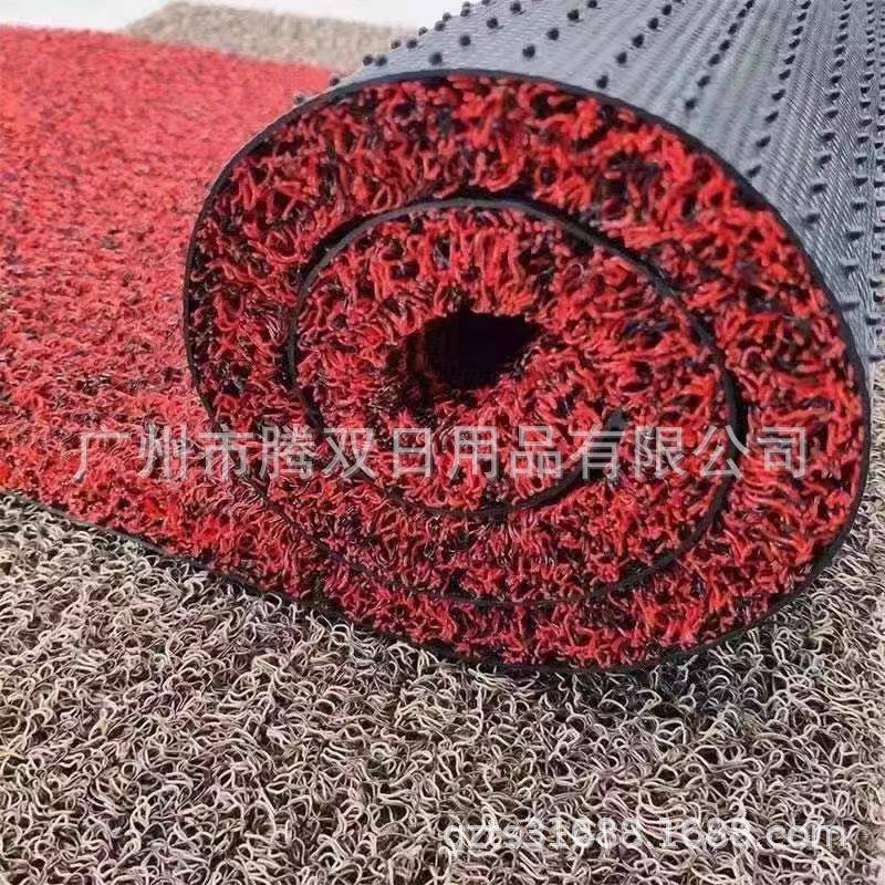 供应钉底汽车脚垫车库地毯双色车毯PVC地垫丝圈地垫