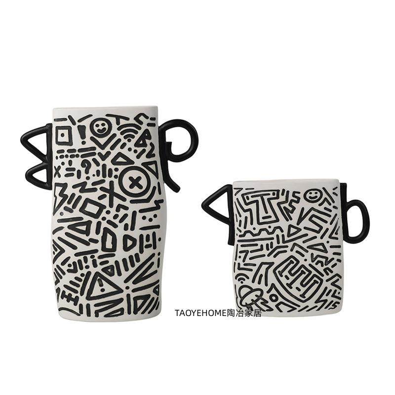 现代简约哈林陶瓷花瓶家居样板间干花花器售楼处软装餐桌饰品摆件,机械设备,其他机械设备,淘宝优惠券,粉丝福利购,淘宝优惠卷