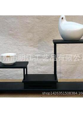 中式摆壶展示架道具铁艺茶壶架中国风新件软装婚礼