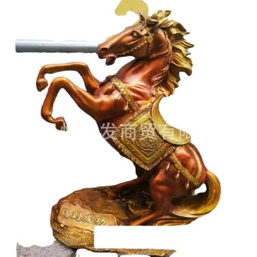 铜马摆件高度60公分纯铜马办公桌客厅马到成功工艺品