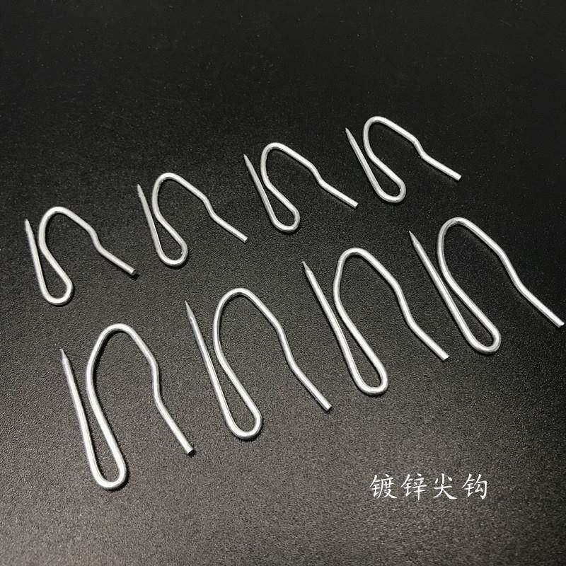 窗帘挂钩大小S尖钩滑轨钩子韩式褶皱穿钩电镀布带钩布叉汽车帘钩