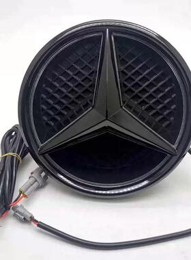 奔驰发光大标E级GLCC级GLKMLCLA改装中网大标带灯发光车标