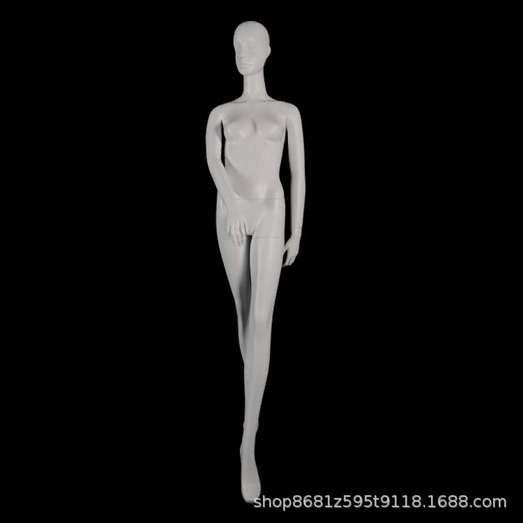 高档白色女模特道具女装服装店橱窗假人仿真摄影模特架全身展示架