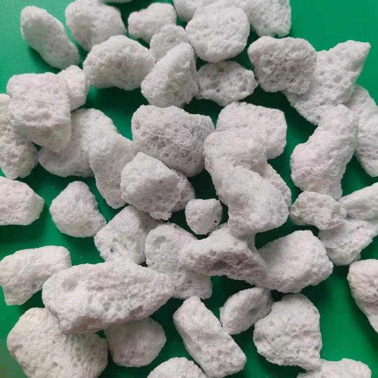 隆通供应植物栽培基质园艺造景用多孔白色轻石大块浮石