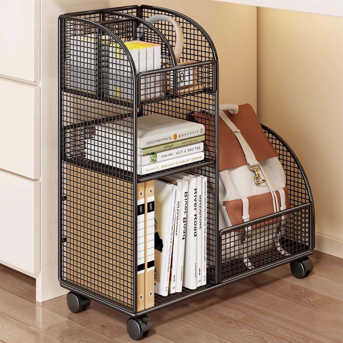 桌下书架置物架可移动小推车学生书桌旁多层书本收纳架落地小书柜,纺织面料/辅料/配套,纺织机械配件,淘宝优惠券,粉丝福利购,淘宝优惠卷