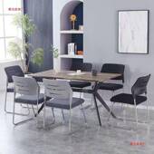 职员椅电脑椅培训椅安装 会议椅办简约公A12435无扶免手会客椅透气