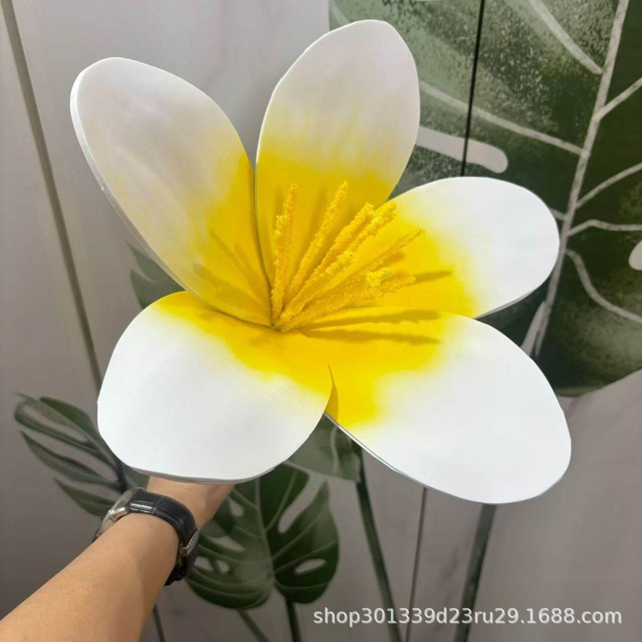 防水鸡蛋花EVA大型防水防晒花仿真柠檬装饰橱窗门头造景泡沫纸花