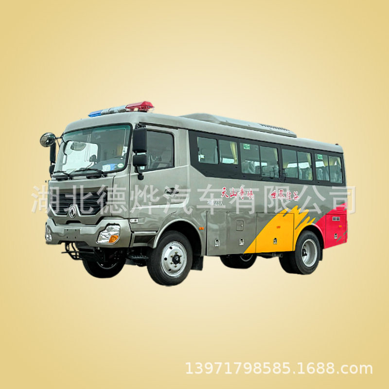 东风19-23座四驱越野客车EQ6680ZT6D型全地形沙漠景观游览车