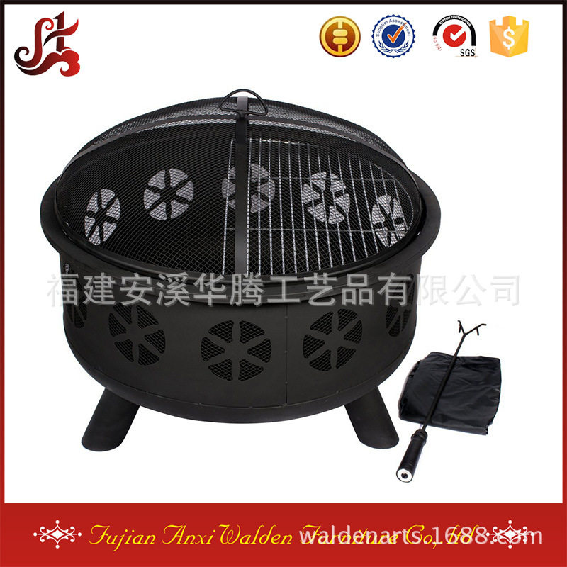 铁艺烤火炉木炭烤炉户外便携烧烤架家用火盆架冬天取暖烤火器室内