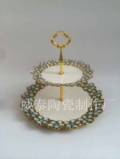菊花套2串盘厂家直销串盘,水果盘安全电镀套2串盘家居摆设