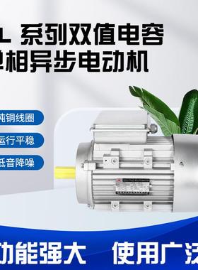 供应220V单相异步水泵电机减速机电机B14双值交流电动机马达