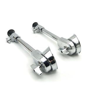 爵士架子鼓配零件鼓腿铁电镀银色底鼓地鼓金属支架腿尖头2个套装