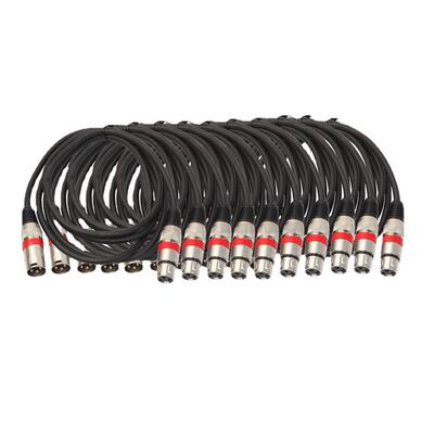 现货10条一卖卡农公对母音频线1米82055-18红色圈