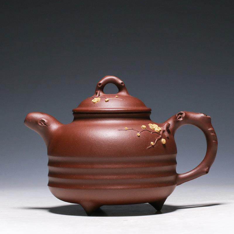 宜兴紫砂壶泡茶壶精品手工中式茶具正宗原矿紫泥腊梅壶批